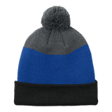 C2634 Cozy Striped Pom Beanie