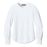 C2527 Women's Stretch Jersey Long Sleeve Blouson Top