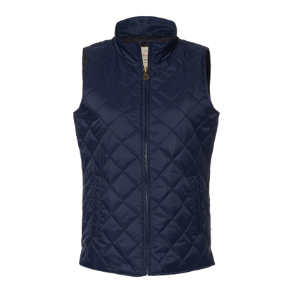 C2717W  Ladies Vintage Diamond Quilted Vest