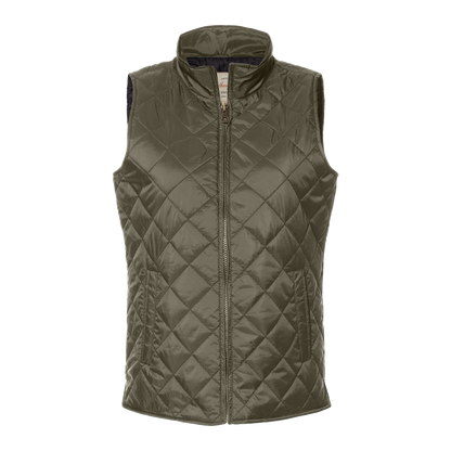 C2717W  Ladies Vintage Diamond Quilted Vest