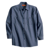 C1321MLS Mens Long Sleeve Striped Industrial Work Shirt