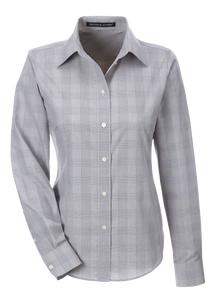 C1698W Ladies Crown Collection Glen Plaid Shirt