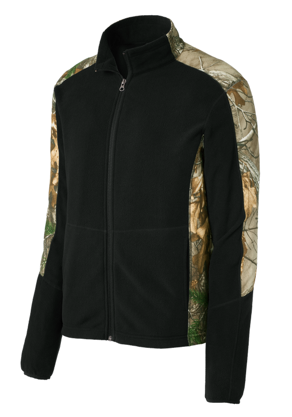 C1729M Mens Camouflage Microfleece Full-Zip Jacket