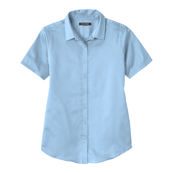 C2120W Ladies Short Sleeve SuperPro React Twill Shirt