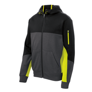 C1548 Mens Tech Fleece Colorblock Full-Zip Hooded Jacket